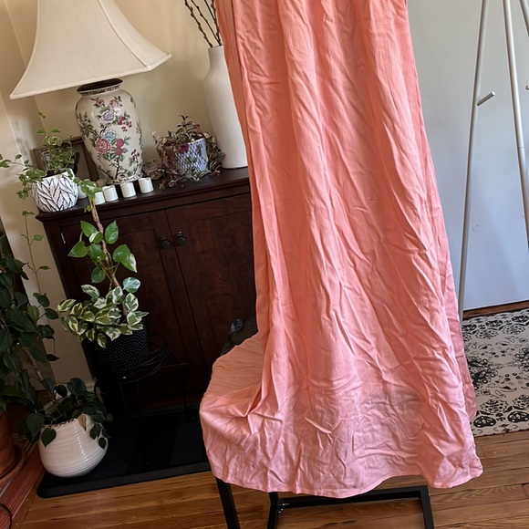 💖💃🏻Rebellion Again Summer Peach Crochet Strapped Long Dress- Women-L- NWT - Picture 4 of 16